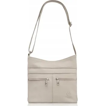 Kabelka Paolo Peruzzi kabelka přes rameno přírodní kůže šedá