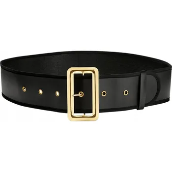 Opasek Černý pásek se zlatou sponou Mikuláš pirát Mikuláše