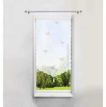 Prostěradlo Okenní závěs s motýlem, laserově řezaný, voálový roletový závěs, průhledný, 1 balení, obrazový