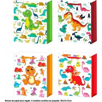 Dárková taška Ouda Party - Velká dárková taška ve tvaru 3D dinosaura