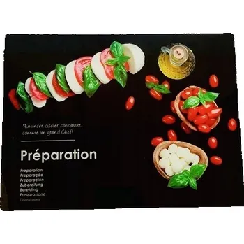 Kuchyňské prkénko Skleněné prkénko na krájení do kuchyně Mramor 5five sklo Černé 40*30 cm