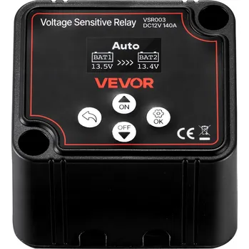 vypínač a zásuvka VEVOR Izolátor/Oddělovač Baterie 12V 140A s LCD Displejem