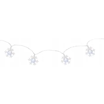 Vánoční dekorace Řetěz MagicHome Vánoce SnowFlake, 10 LED studená bílá, jednoduché svícen