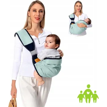 ERGONOMICKÉ NOSÍTKO PRO DĚTI BAVLNĚNÉ ZELENÉ PRO KOJENÍ A PROCHÁZKY