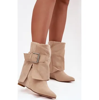 Dámská zimní obuv Boty na podpatku model 217186 Step in style béžový 40