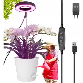 Osvětlení pro růst rostliny 48LED lampa pro pěstování rostlin a zeleniny, plnospektrální, GROW, 10W