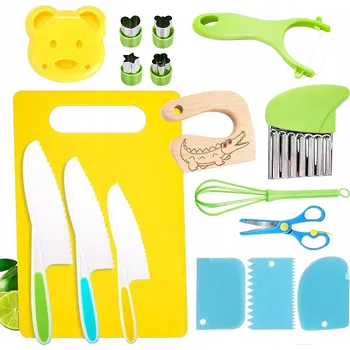 Kuchyňský nůž BEZPEČNÁ SADA NOŽŮ A KUCHYŇSKÉHO PŘÍSLUŠENSTVÍ PRO DĚTI MEGA SADA XXL