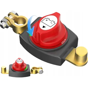 vypínač Vypínač proudu 12-48V 300A + svorky pro auta, obytné vozy a nákladní vozidla