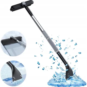 Autoškrabka AUTO 3v1 Kartáč Škrabka na Led s Teleskopickou Rukojetí