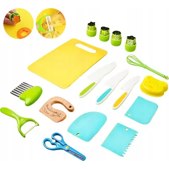 Kuchyňský nůž BEZPEČNÁ SADA KUCHYŇSKÝCH NOŽŮ PRO DĚTI 17 KS XXL