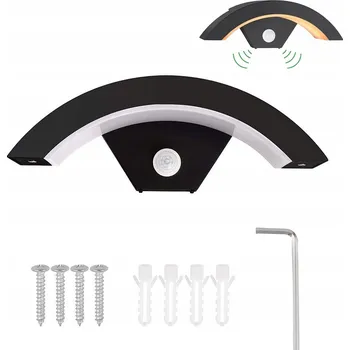 Nástěnné svítidlo VNITŘNÍ NÁSTĚNNÁ LAMPA LED MODERNÍ 29 CM TEPLÁ 18 W IP65