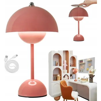 Lampička LED STOLNÍ LAMPA HOUBA, LAMPičKA NA PSACÍ STŮL SE 3 TEPLOTAMI BAREV SVĚTLA, 1800 MAH