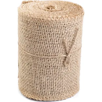 Stuha Výprodej - Jutová stuha šíře 10 cm - 4,5m Varianta: režná přírodní, Balení: 4.5 m