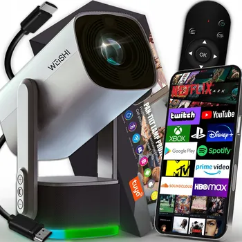 Projektor LCD Projektor WEISHI K2 / Viutube 2 bezdrátový bílý