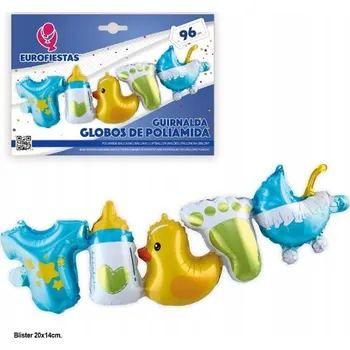 Balónek Ouda Party - Miminko v modrém overalu - balónky