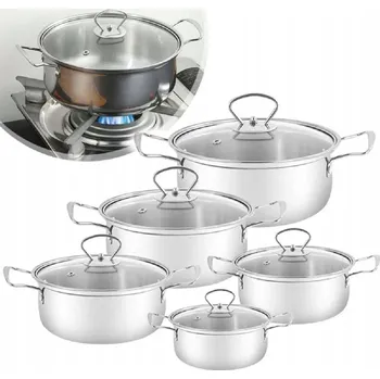 Sada nádobí SADA HRNCŮ NA INDUKCI PLYN 5ks NEREZOVÁ OCEL