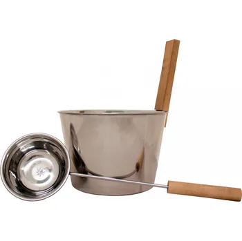 SADA NABĚRAČKA A VĚDRO EMENDO OCELOVÉ S DŘEVEM