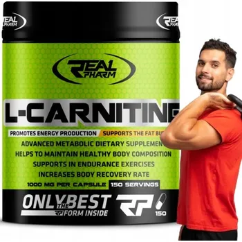 Spalovač tuku Spalovač tuku Real Pharm L-karnitin 1000 mg 150 kapslí, přírodní