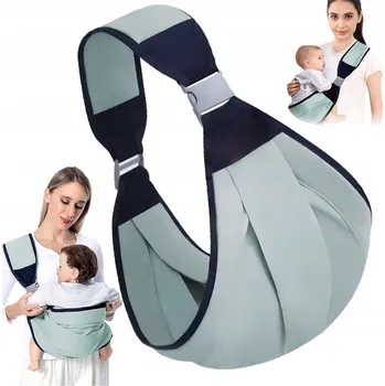 NOSIDEŁKO PRO DÍTĚ ERGONOMICKÉ, NASTAVITELNÉ, ZELENÉ PRO NOVOROZENCE