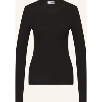 Dámské tričko Ganni Dlouhé Rukávy, černá
