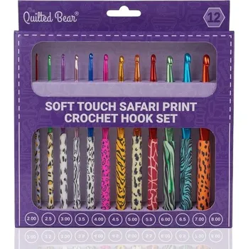 Sada prošívaných medvídků na háčkování pro začátečníky i profesionály (12 ks) - ergonomická sada