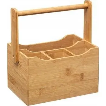 Úložný box BAMBUSOVÝ KUCHYŇSKÝ ORGANIZÉR / STOJAN NA LAHVE - 100% PŘÍRODNÍ