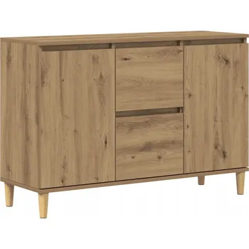 Komoda Minimalistická skříňka dub artisan 102 x 35 x 70 cm se 2 zásuvkami a dvířky