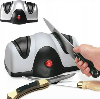 Brousek na nože, elektrické, pro domácnost a zahradu, 2-stupňové, kuchyňské potřeby