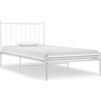 Postel Rám postele jednolůžkový 208 x 96 x 97,5 cm, bílý, kovový
