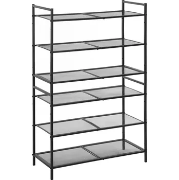 SONGMICS 3-patrový stojan na boty, 68.5x28.5x53cm, černý Stojan na boty