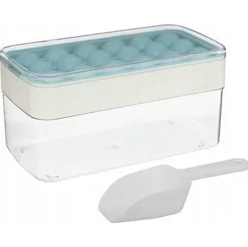 Tvořítko na led FORMA NA LED 18 kulatých kostek S LŽÍCÍ A NÁDOBOU