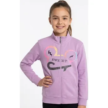 Chlapecké oblečení KUGO DÍVČÍ ZATEPLENÁ MIKINA SWEET KUGO, velikost 164 POSLEDNÍ KUSY Barva: Fialková, Velikost: 164