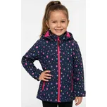 DÍVČÍ ZATEPLENÁ SOFTSHELLOVÁ BUNDA S FLEECEM Barva: Tmavě modrá/hvězdy, Velikost: 98