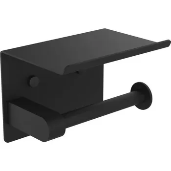 Ibergrif Chrome držák na toaletní papír s policí, nástěnný nebo samolepicí, do koupelny nebo