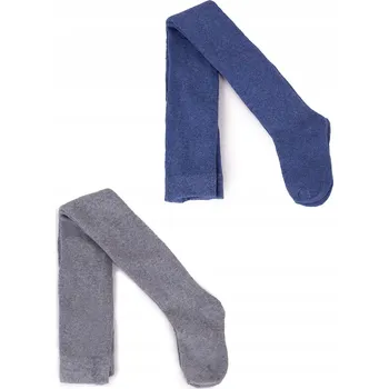 Punčocháče dětské bavlněné froté, jeansově šedé, 2 kusy v balení, velikost 128-134 YOCLUB