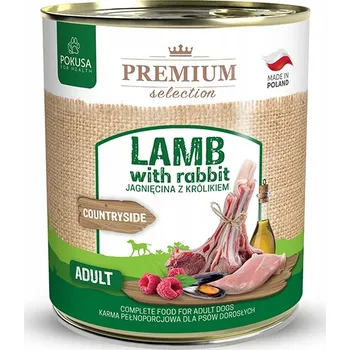 Krmivo pro psa POKUSA Krmivo mokrá Premium Selection jehněčí s králíkem Adult 800g