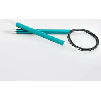 Nástroj na niť a příze Jehlice KNITPRO kovové s lankem 60cm - ZING - 8,00mm