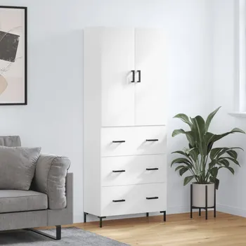 přebalovací pult a komoda Skříň highboard bílá 69,5 x 34 x 180 cm kompozitní dřevo Bílá3195843