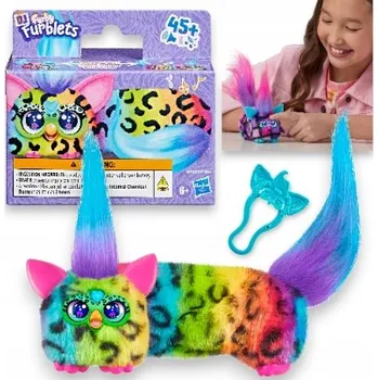 plyšák Furby Furblets Rain-Bow-Kat natahovací interaktivní plyšová hračka G1783 Furbiś