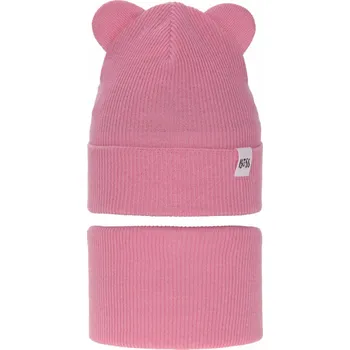 Čepice Souprava jaro podzim ČEPICE + NÁKRČNÍK ŽEBROVANÝ 50-52