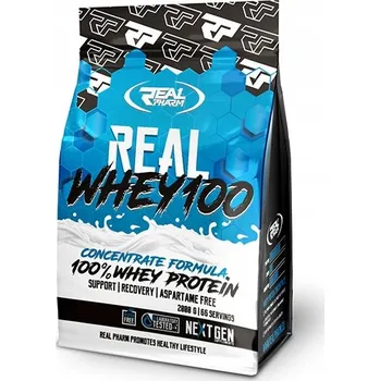 Protein Protein Real Pharm WPC prášek 2000 g příchuť karamel bez aspartamu
