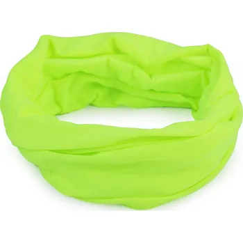 Nákrčník Multifunkční šátek pružný, bezešvý, jednobarevný, malé, 8 žlutozelená ost. neon