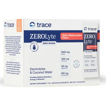 Nápoj pro sportovce Trace Minerals ZeroLyte – Elektrolyty na báze sodíka (Slaný meloun), 30 sáčků>