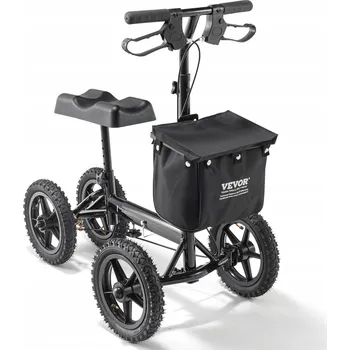 Koloběžka Hliníková skládací koloběžka na koleno s 12palcovými koly a dvojitými brzdami, nosnost 159 kg