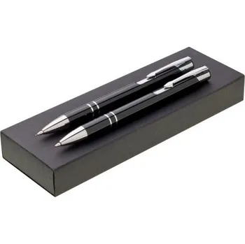 Sada kovové mechanické tužky a kuličkového pera ORIN box Pore - černá