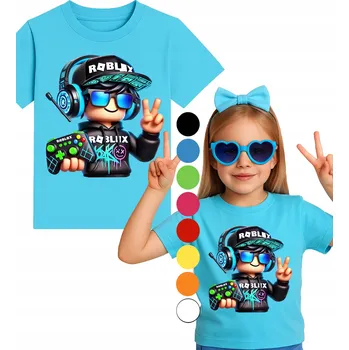 Chlapecké tričko Dětské tričko Roblox Gaming A3 T-Shirt M 140 Cm + TETOVÁNÍ