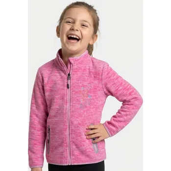 Dětská móda DĚTSKÁ FLEECOVÁ MIKINA S MOTÝLKY ZIMA26 Barva: Růžová neon, Velikost: 140/146