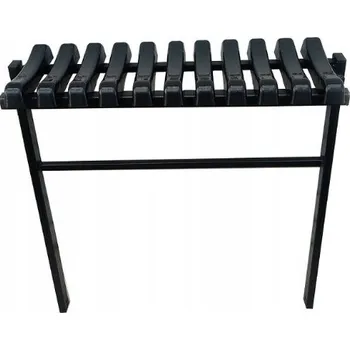 Zahradní lavice Skládací hřbitovní lavička Derton ocelová 72x25 cm černá