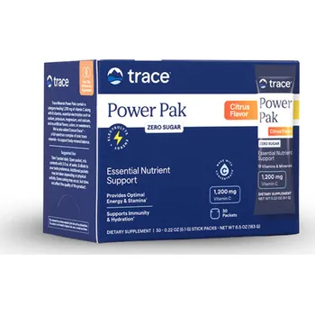 Nápoj pro sportovce Trace Minerals Power Pak – Šumivý elektrolytický nápoj bez cukru (Citrus), 30 sáčků>
