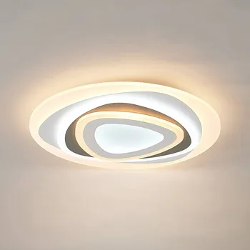 Svítidlo Lindby LED stropní svítidlo Rebeka, Ø 70 cm, CCT, dálkové ovládání - Stříška - Ø 47,6 cm, výška 3,5 cm bílá, černá LED 42 W celkem - Doprava zdarma